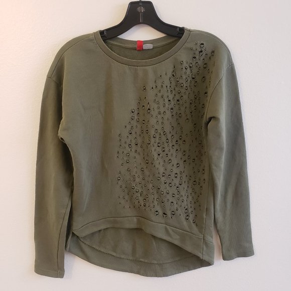 Divided by H&M Olive Green Sweatshirt Size 2 NWOT - Picture 7 of 8